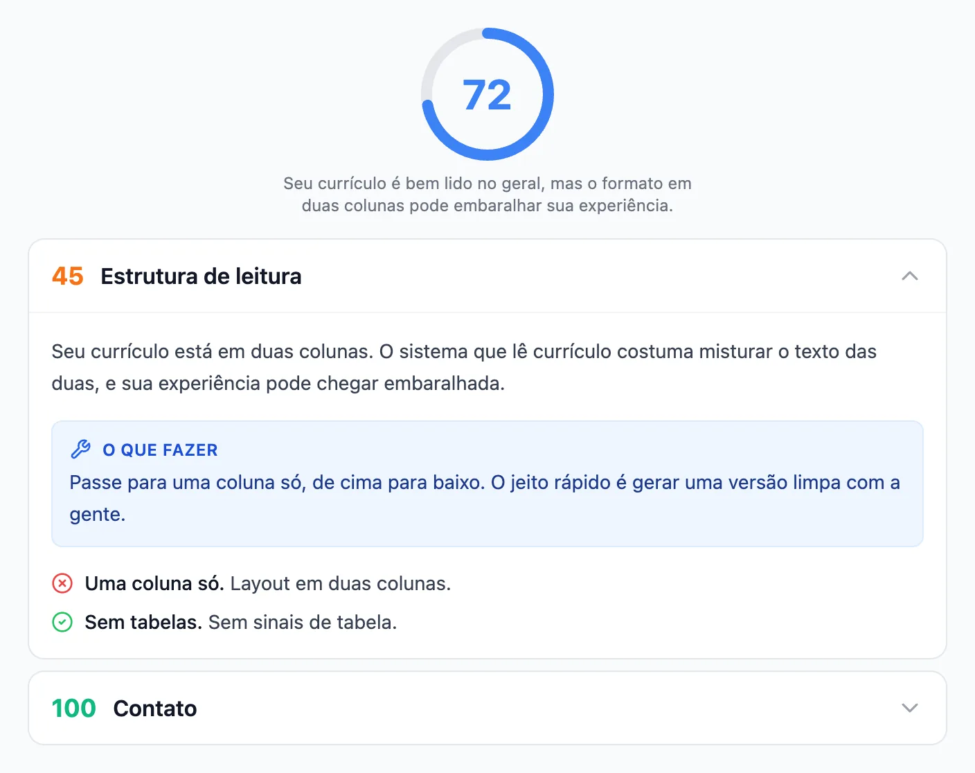 Análise de currículo (ATS)